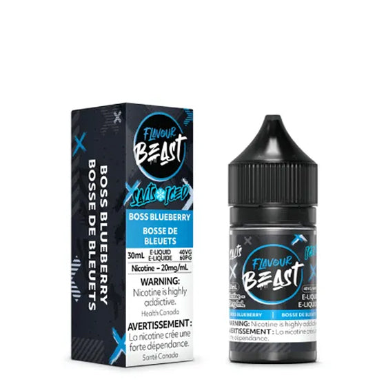 Flavour Beast Salt - Boss Blueberry Iced (30mL) (6875957100599)