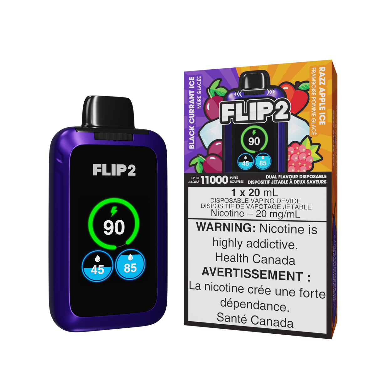 Flip Bar 2 - Black Currant Ice / Razz Apple Ice (20mL)