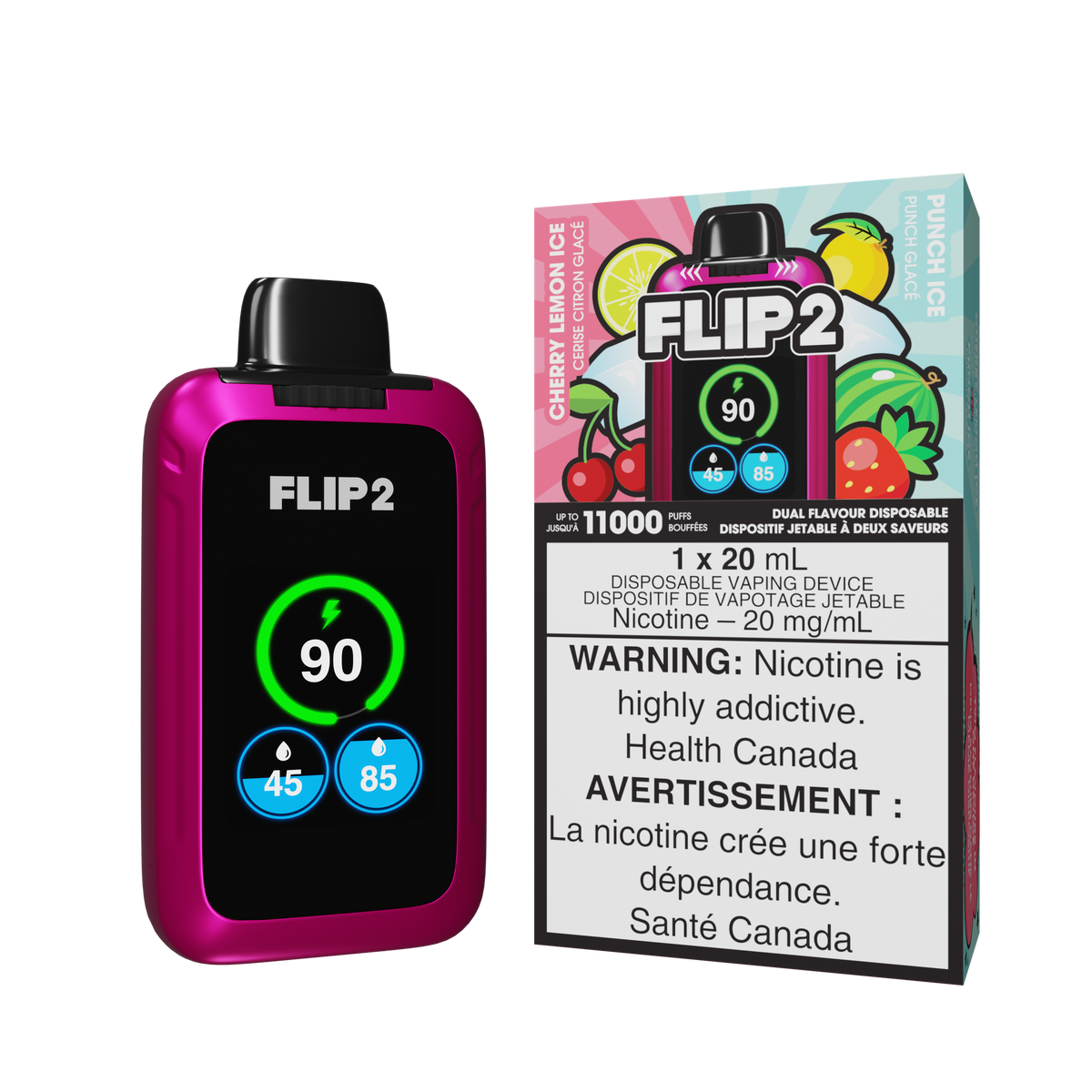 Flip Bar 2 - Cherry Lemon Ice / Punch Ice (20mL)