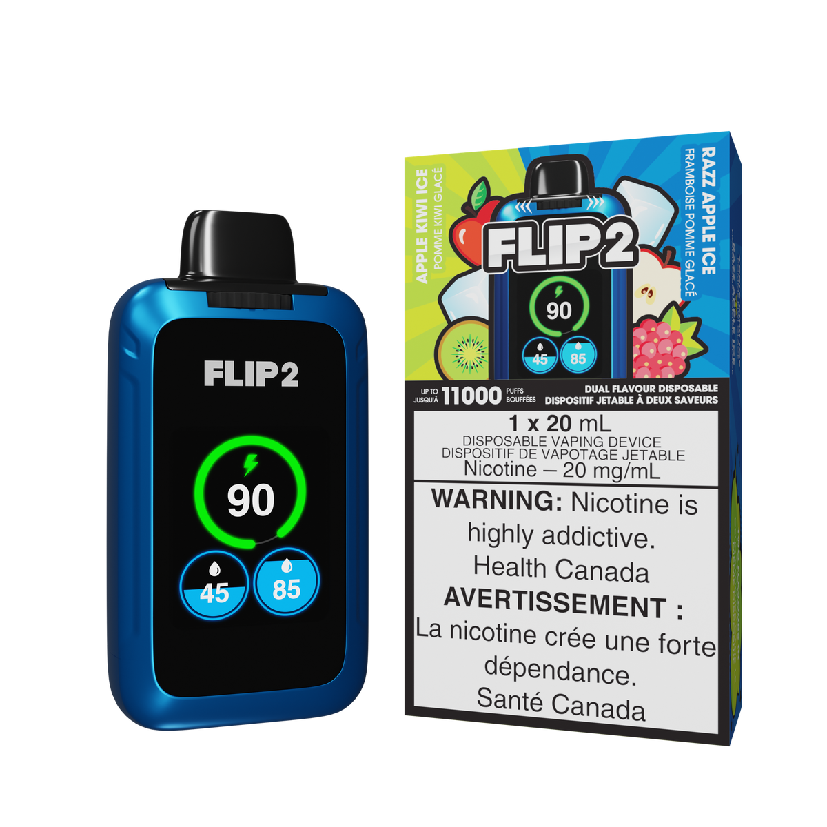 Flip Bar 2 - Apple Kiwi Ice / Razz Apple Ice (20mL)