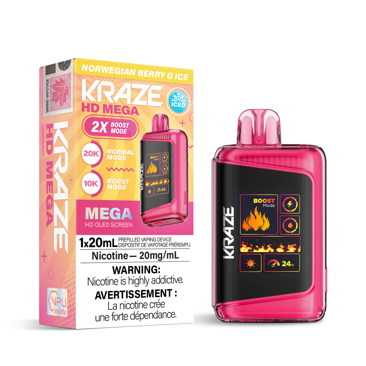 Kraze Hd Mega - Norwegian Berry Ice (20mL)