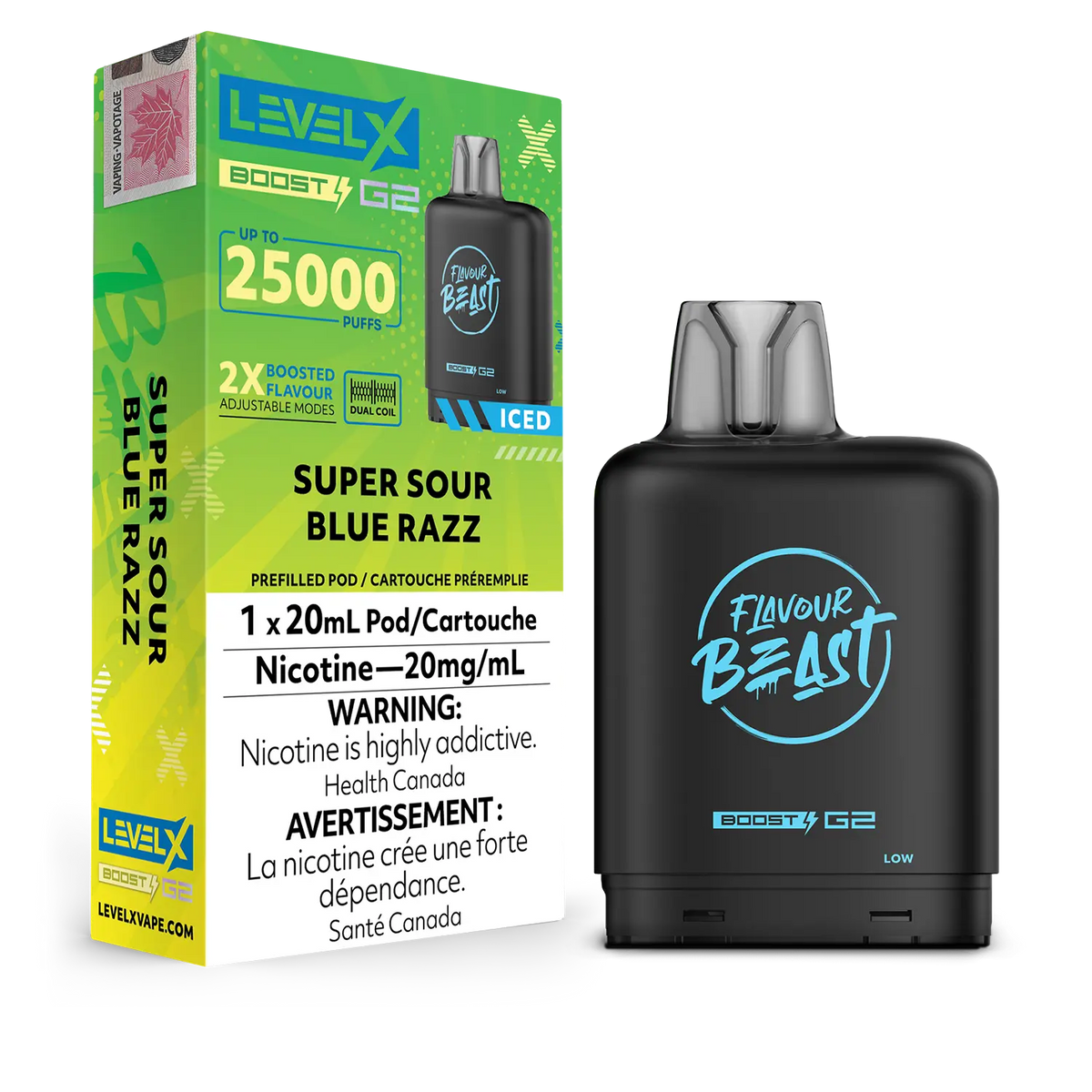 Level X FB Boost G2 - Super Sour Blue Razz Iced (20mL)