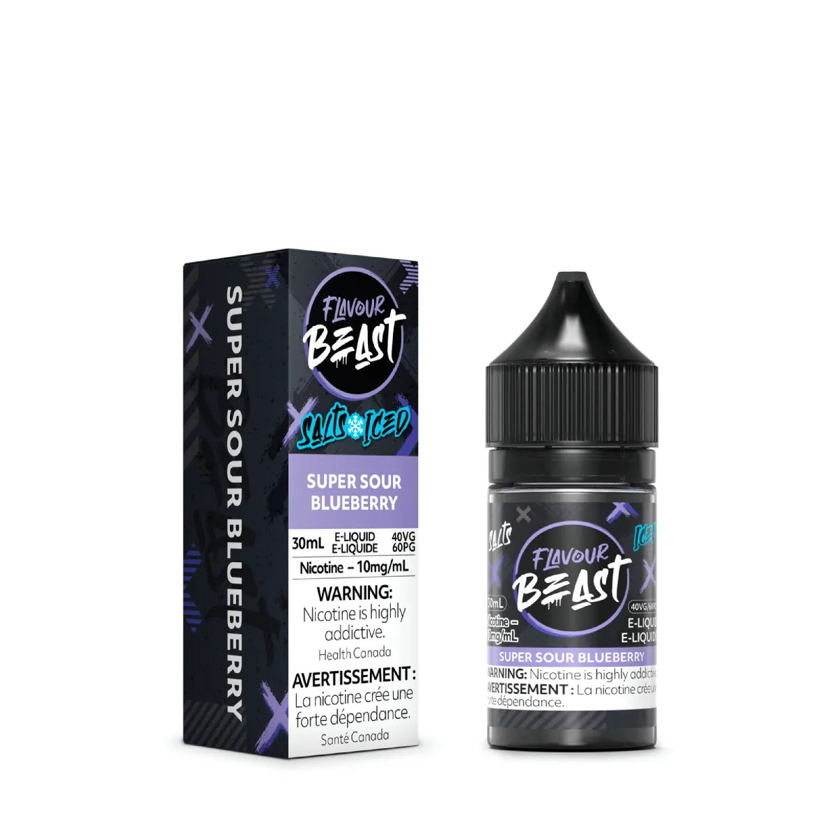 Flavour Beast Salt - Super Sour Blueberry Iced (30mL)