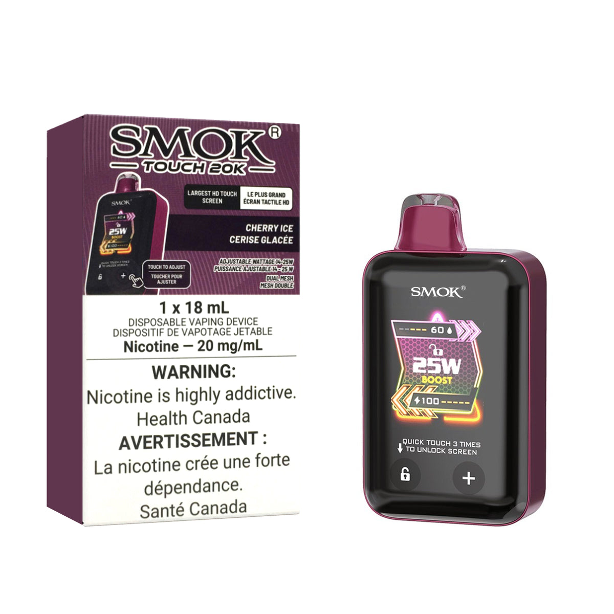 Smok Touch 20K - Cherry Ice (18mL)