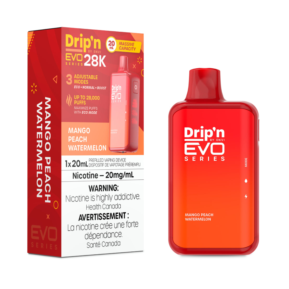 Envi Dripn Evo 28k - Mango Peach Watermelon (20mL)