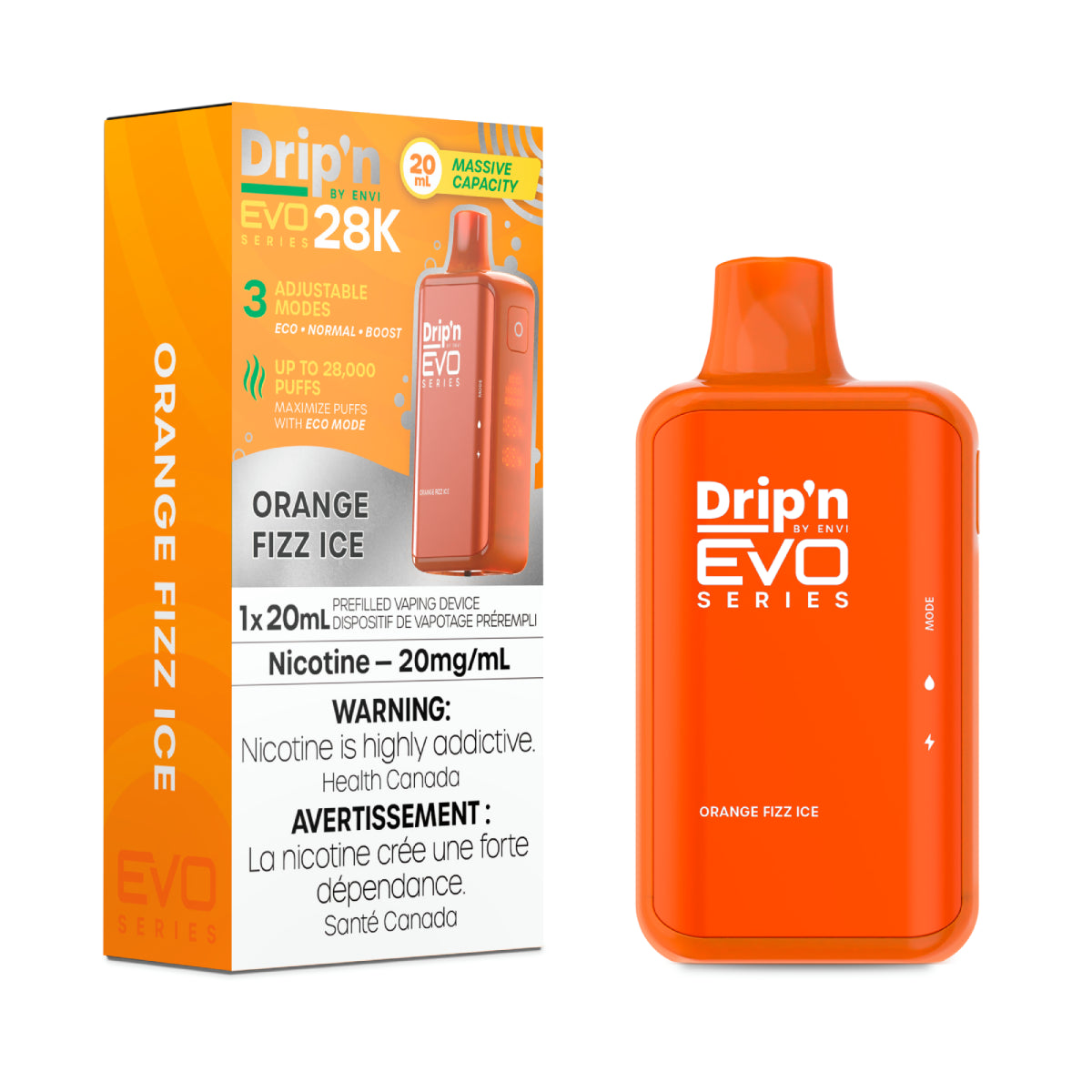 Envi Dripn Evo 28k - Orange Fizz Ice (20mL)