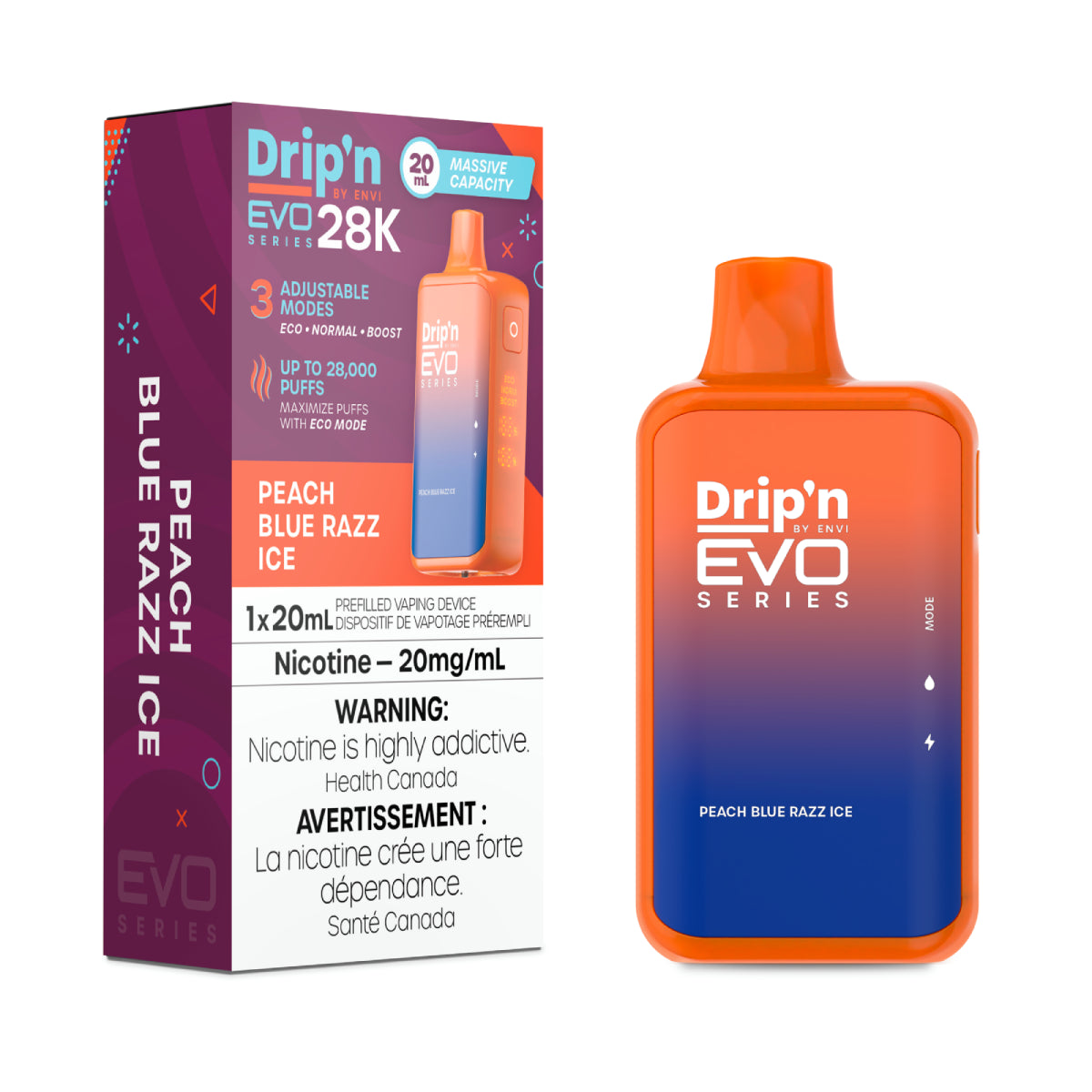 Envi Dripn Evo 28k - Peach Blue Razz (20mL)