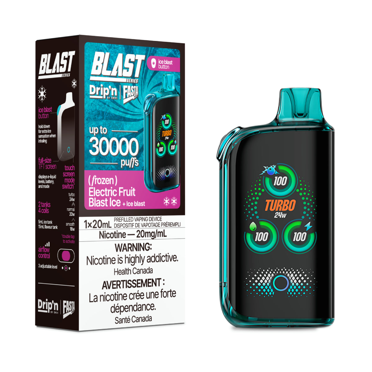 Envi Dripn Fasta Blast 30K - Electric Fruit Blast Ice (20mL)