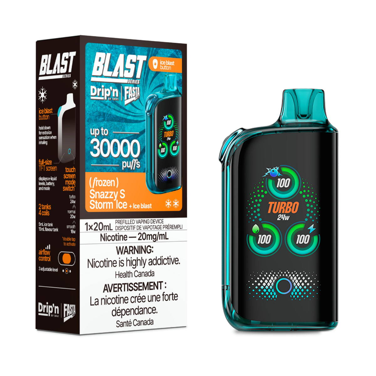 Envi Dripn Fasta Blast 30K - Snazzy S Storm Ice (20mL)