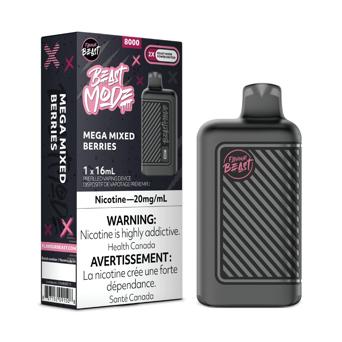 Flavour Beast Mode 8k - Mega Mixed Berry (16mL)