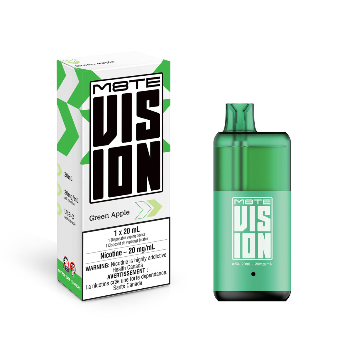 M8te Vision - Green Apple (20mL)