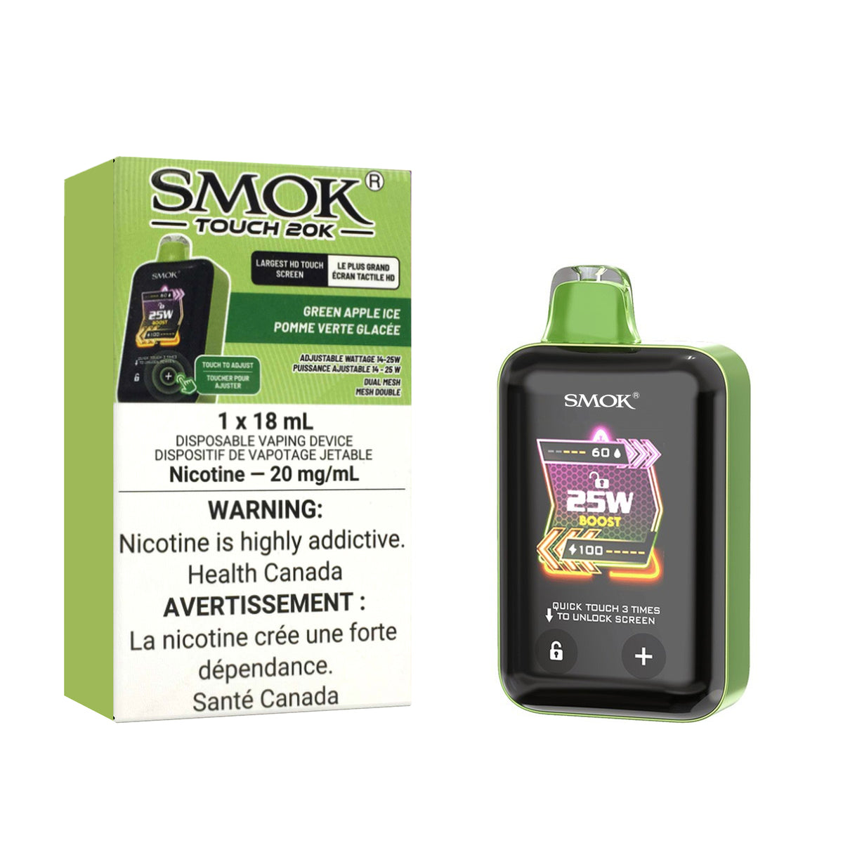 Smok Touch 20K - Green Apple Ice (18mL)