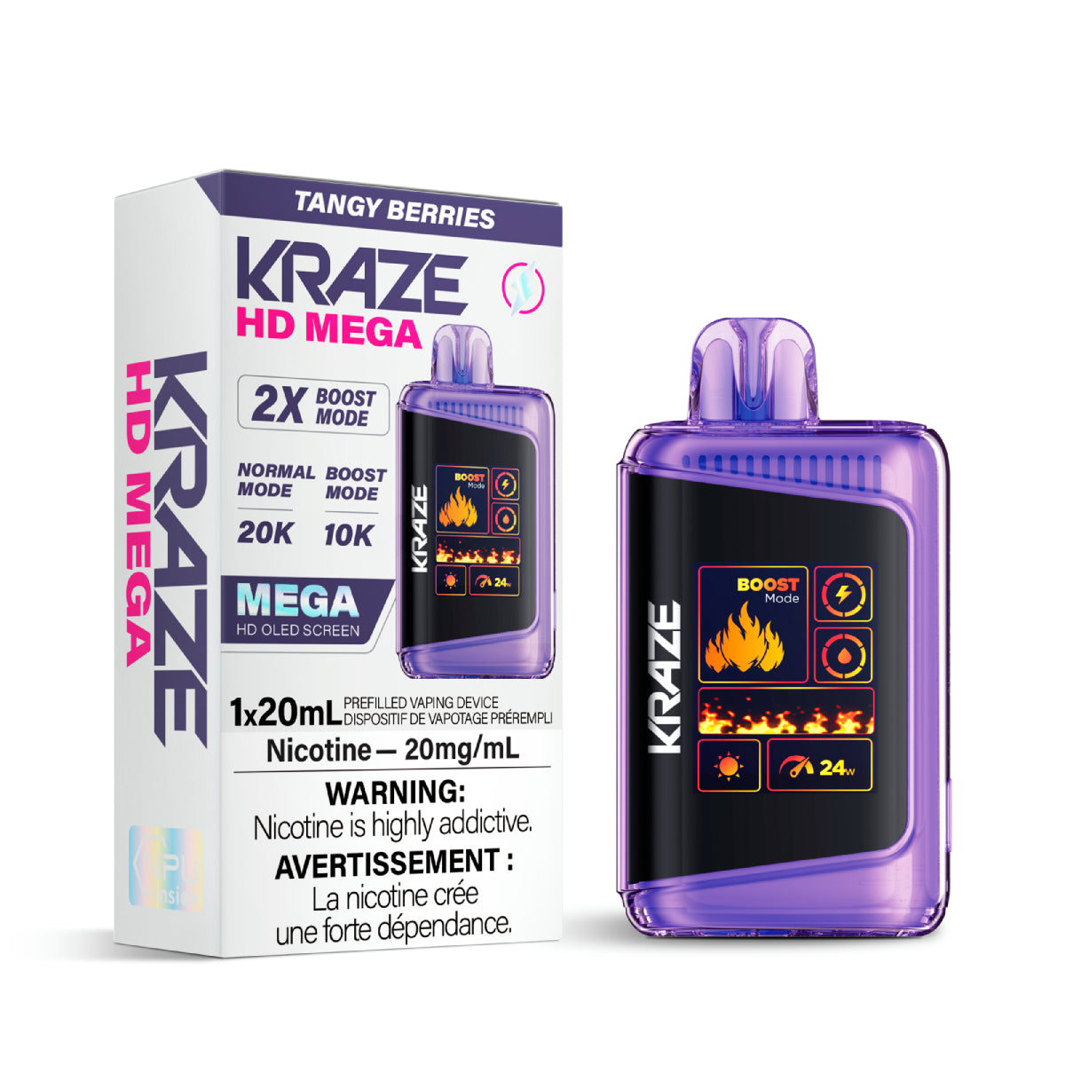 Kraze Hd Mega - Tangy Berries (20mL)