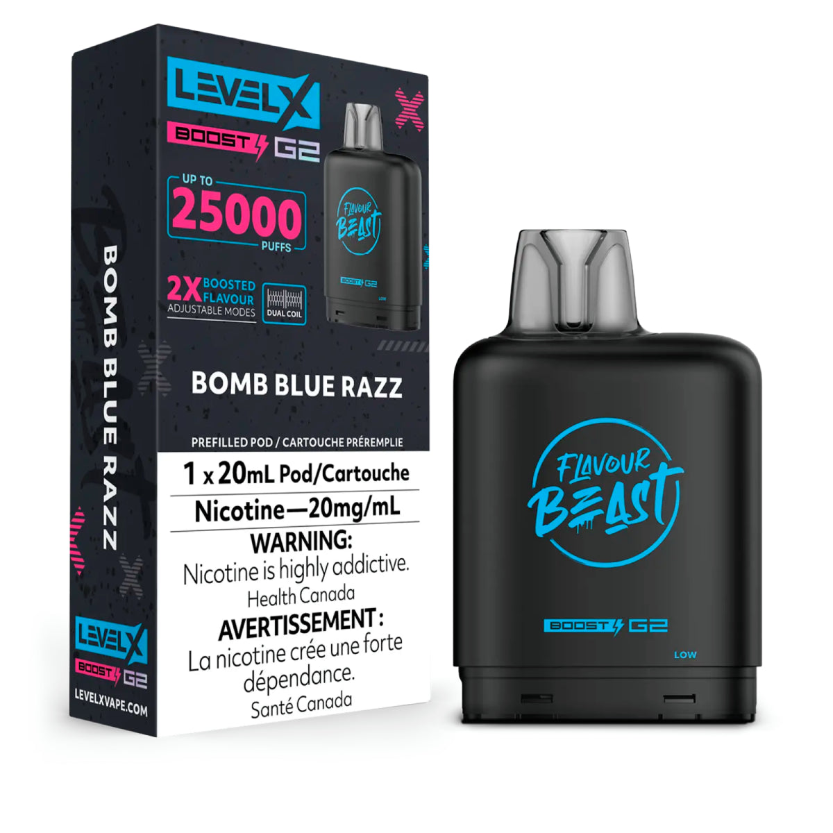 Level X FB Boost G2 - Bomb Blue Razz (20mL)