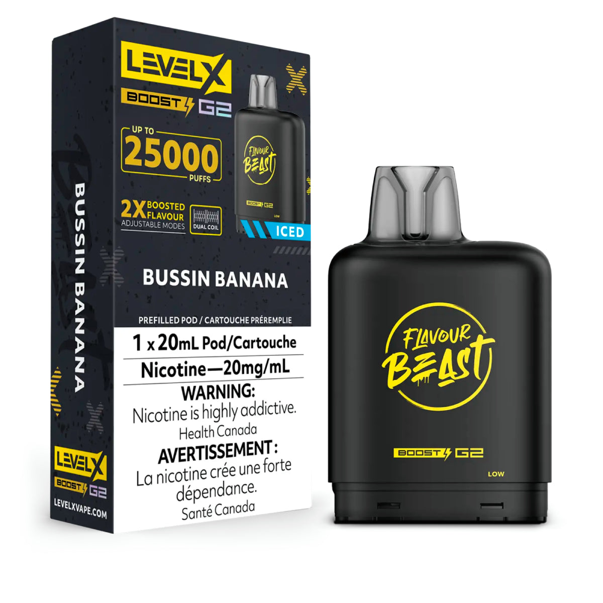 Level X FB Boost G2 - Bussin Banana Iced (20mL)