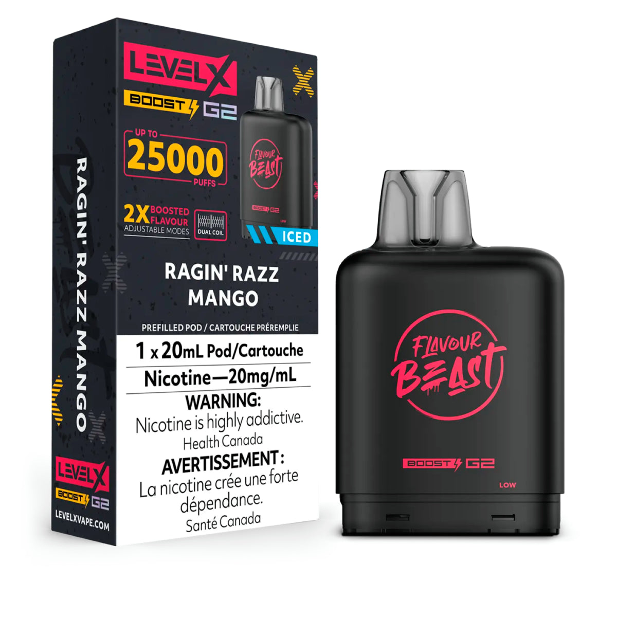 Level X FB Boost G2 - Ragin' Razz Mango Iced (20mL)