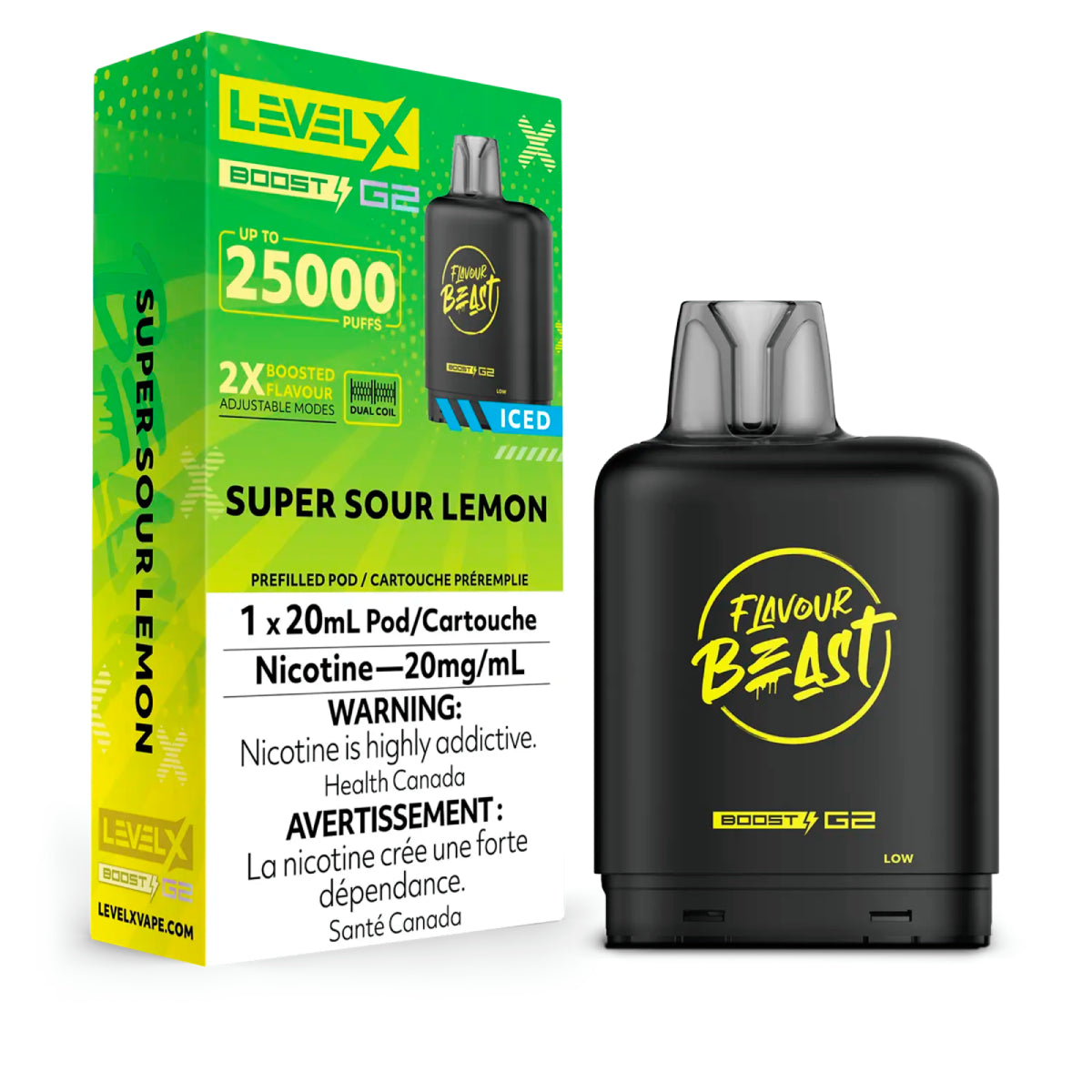 Level X FB Boost G2 - Super Sour Lemon Iced (20mL)