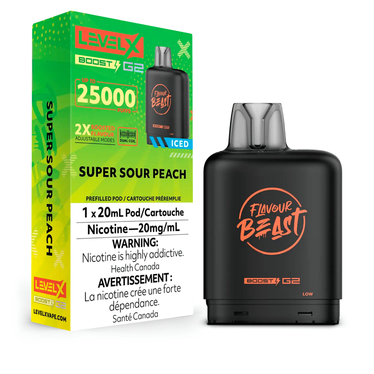 Level X FB Boost G2 - Super Sour Peach Iced (20mL)