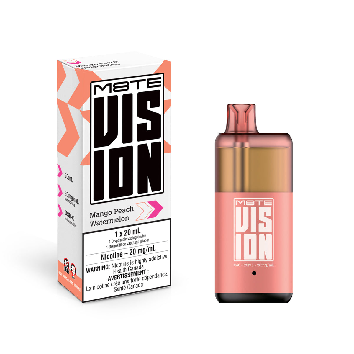 M8te Vision - Mango Peach Watermelon (20mL)