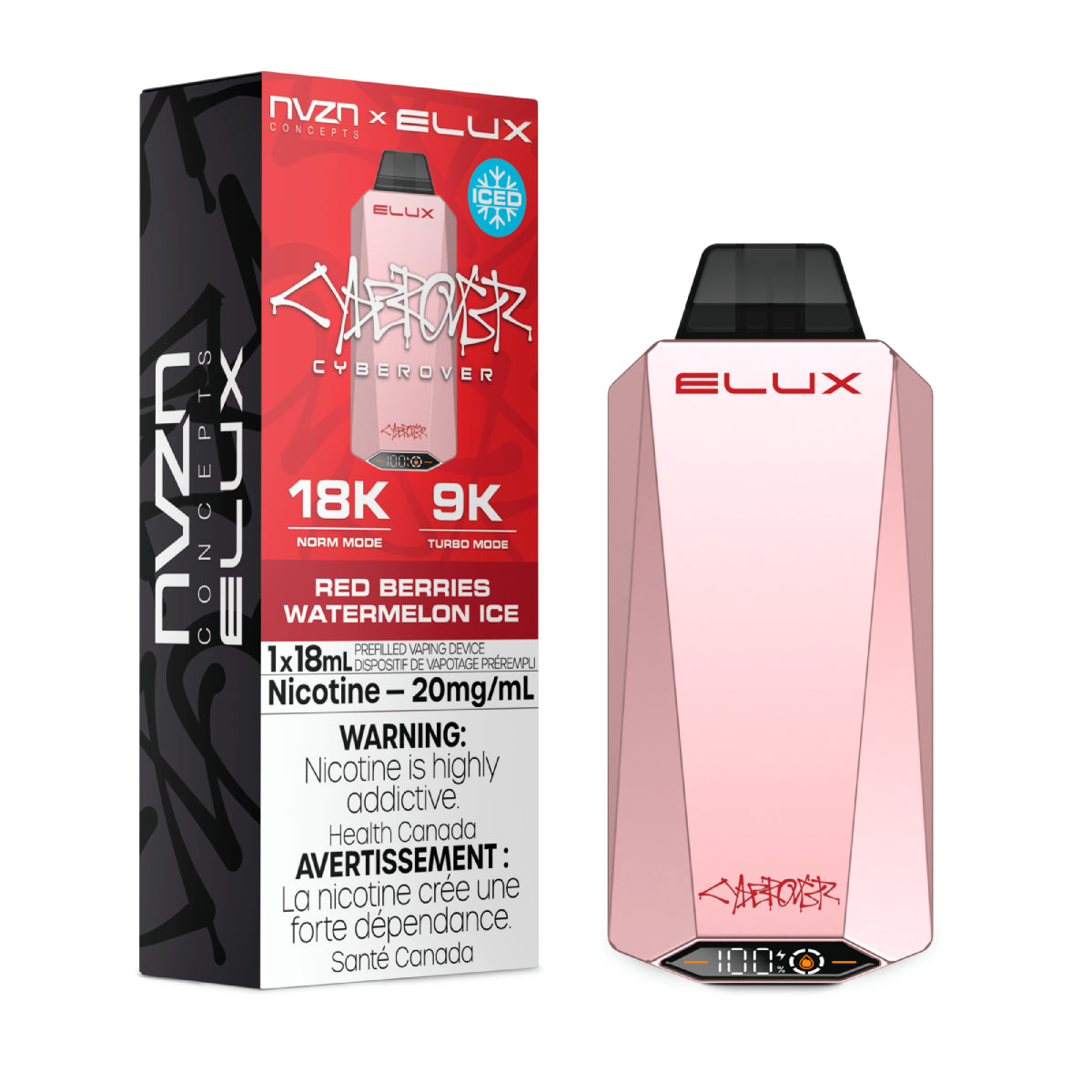 Nvzn Elux Cyberover 18k - Red Berries Watermelon Ice (18mL)