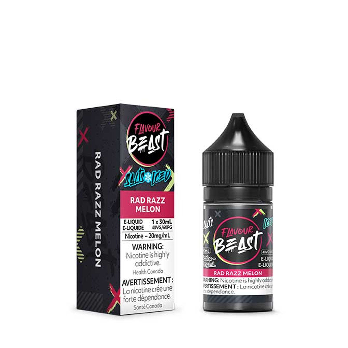 Flavour Beast Salt - Rad Razz Melon Iced (20mL)